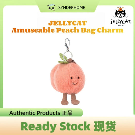 [100% Authentic] JELLYCAT Amuseable Peach Bag Charm Plush Pendant
