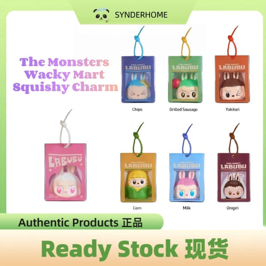 [100% Authentic] The Monsters Labubu Wacky Mart Squishy Charm Blind Box
