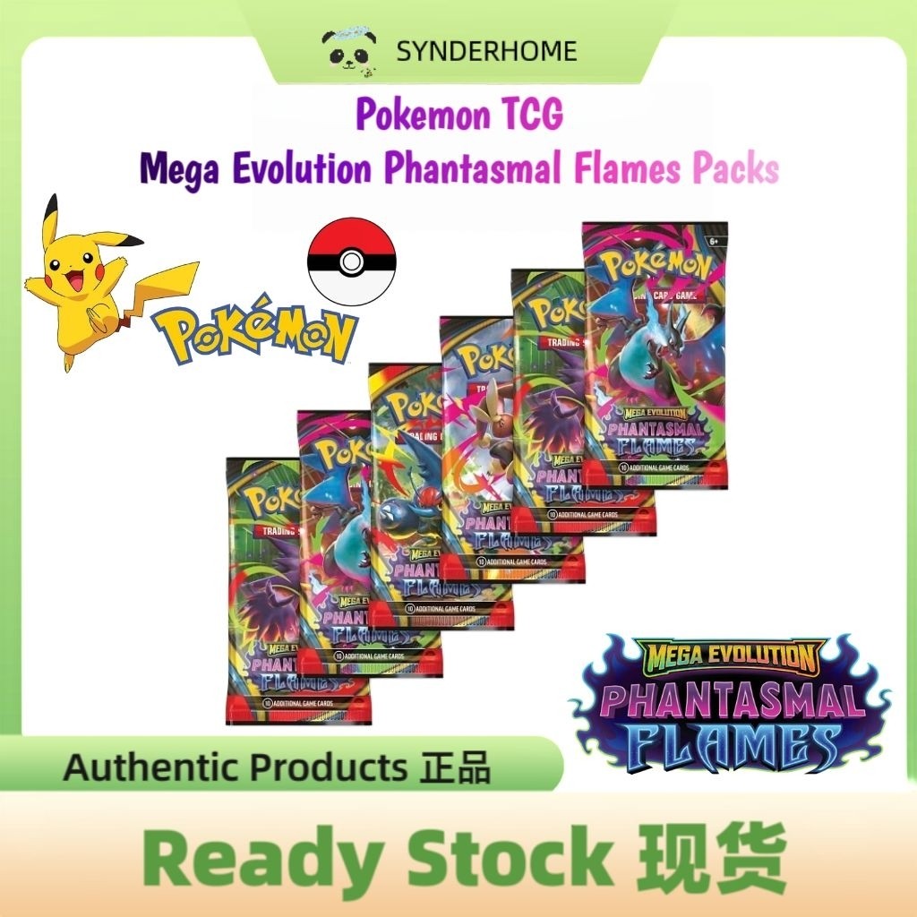 [100% Authentic] Pokemon TCG: Mega Evolution - Phantasmal Flames Booster Pack